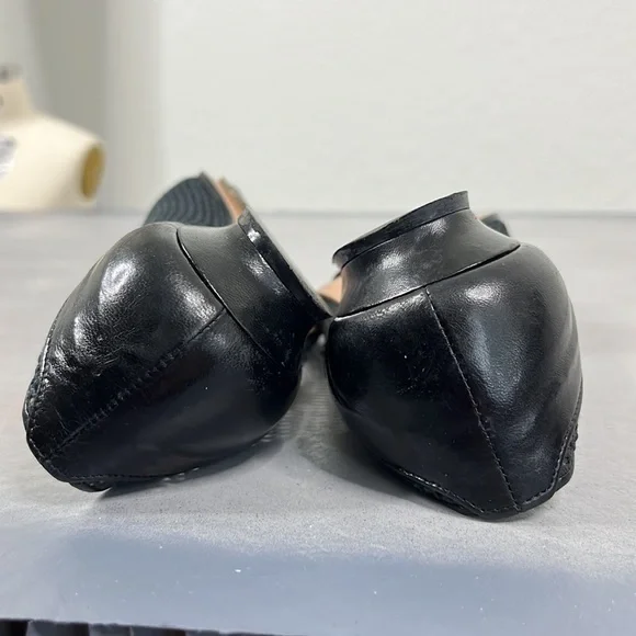 Giorgio Armani Mesh Leather Toe Cap D’Orsay Flats - Picture 5 of 10